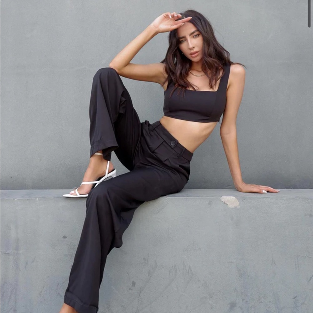 Princess Polly black Huxley top